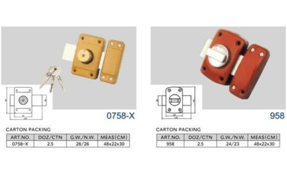 MICC lock 0758-X and 958.