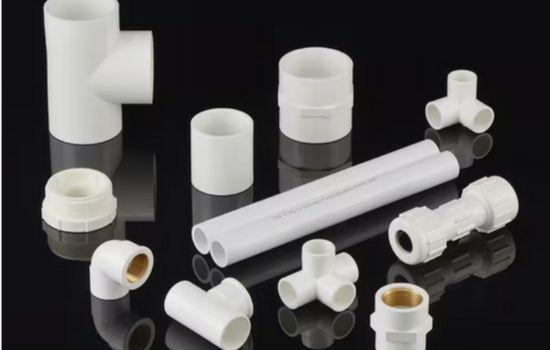 PVC pipe fitting.