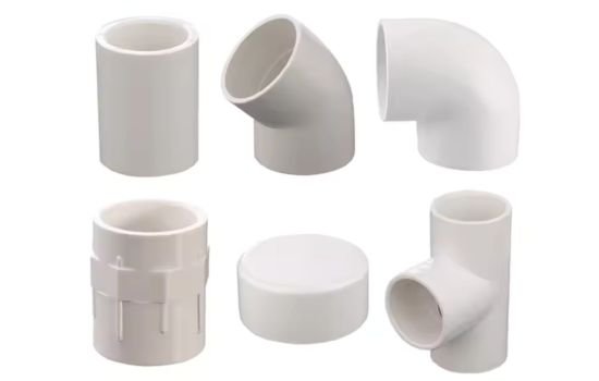 PVC pipe fittings.